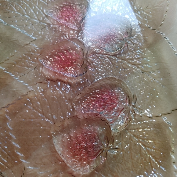 Glass Serving Tray with Colored Fruit Motif, made by Pasabahce in Turkey - Picture 6 of 11